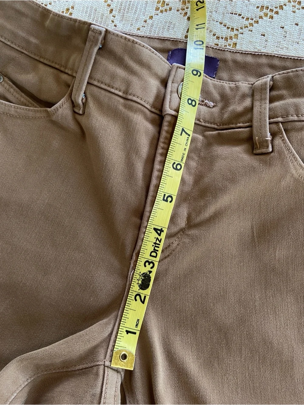 NYDJ Mid Rise LEGGING Stretch Jeans in Camel Brush Demin Size 2 - Picture 7 of 14